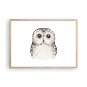 Poster in einem Rahmen aus heller Eiche - Schau mir in die Augen - 70x50 cm