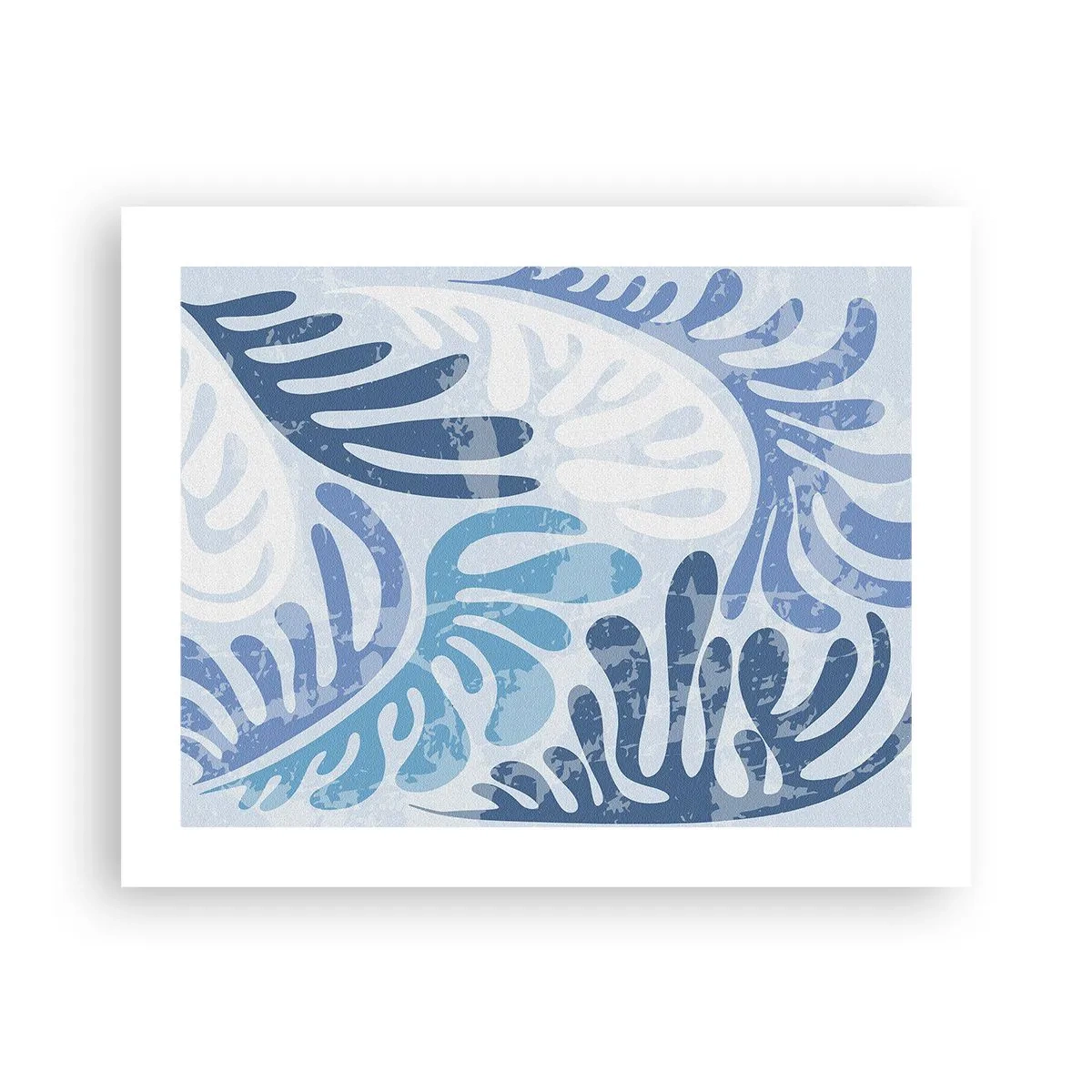 Poster - Blaue Farne - 50x40 cm