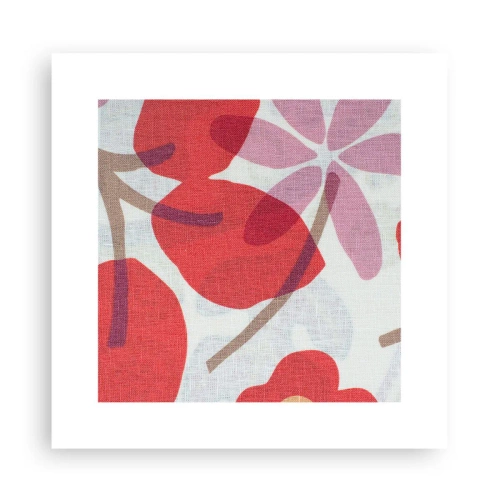 Poster - Blumenarrangement in Rosa - 30x30 cm