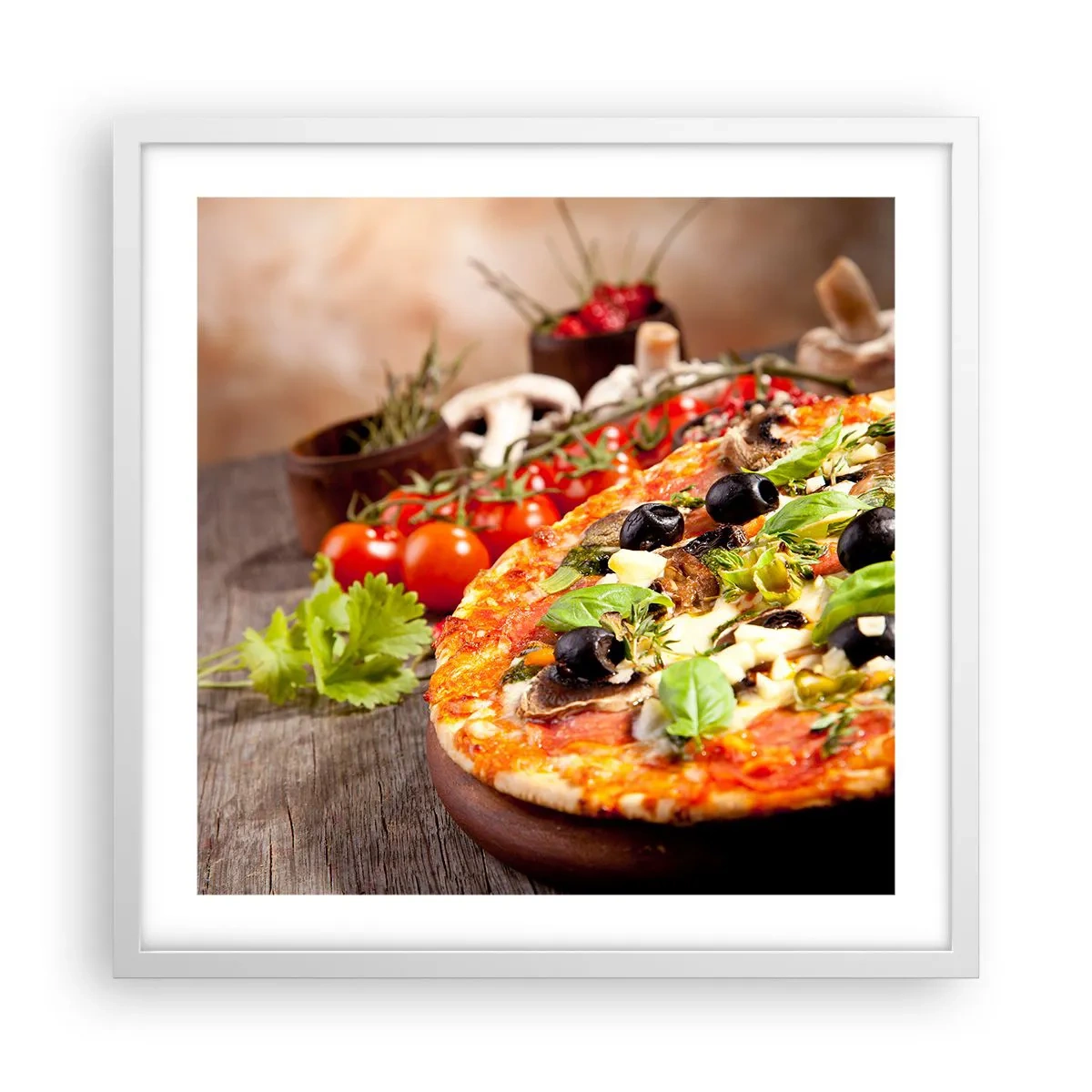 Poster in einem weißen Rahmen - Aus den tellurischen Zutaten - 50x50 cm