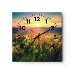 Wanduhr - Glasuhr - Scheitelpunkte und Spitzen - 30x30 cm