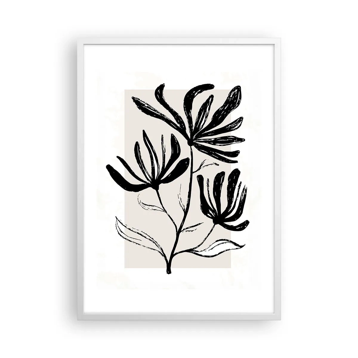 Poster in einem weißen Rahmen - Skizze für das Herbarium - 50x70 cm