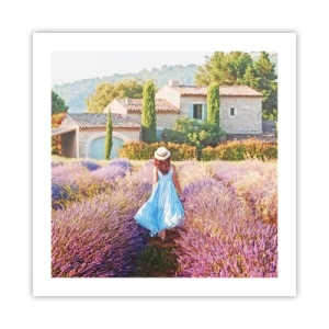 Poster - Lavendel Mädchen - 50x50 cm