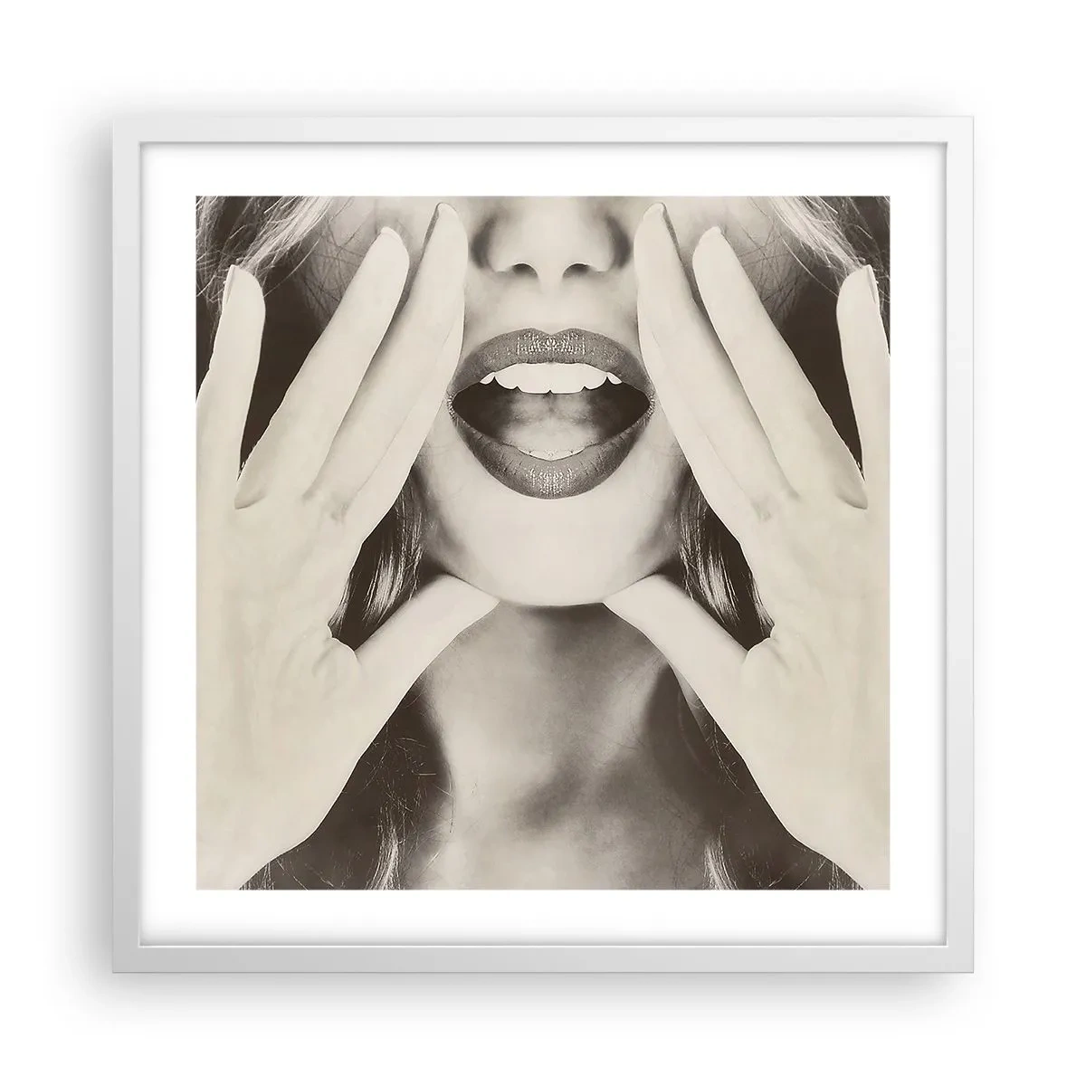 Poster in einem weißen Rahmen - Ich komme schon! - 50x50 cm
