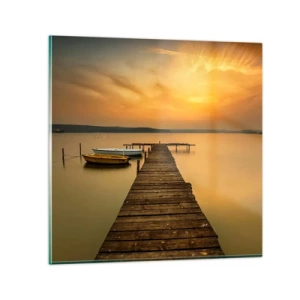 Glasbild - Bild auf glas - Ich werde dir den goldenen Himmel öffnen - 40x40 cm