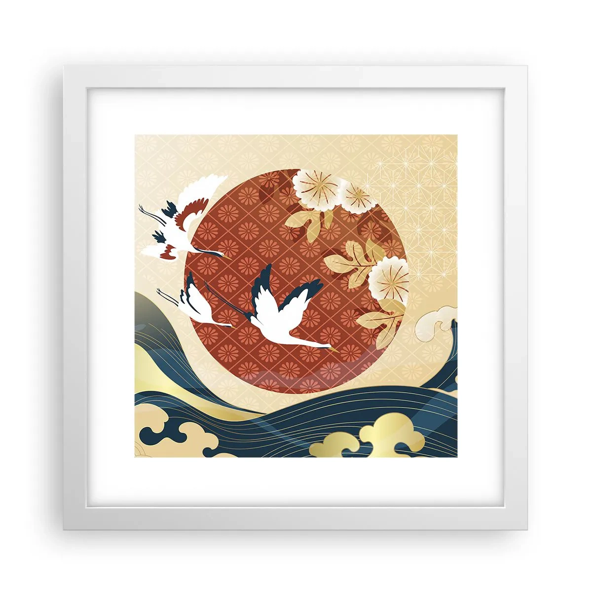 Poster in einem weißen Rahmen - Japanisches Märchen - 30x30 cm