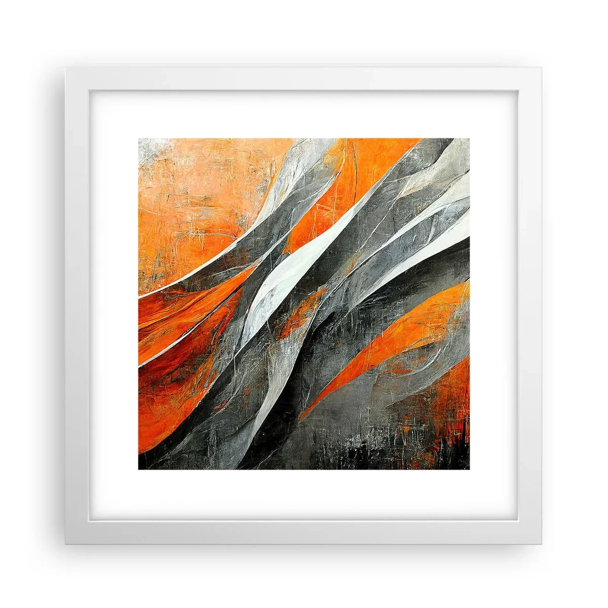 Poster in einem weißen Rahmen - Hitze und Kälte - 30x30 cm