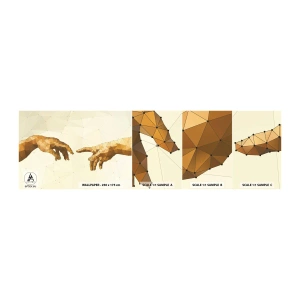 Fototapeten Muster Selbstklebend Deluxe Sticker - Göttliche Geometrie - Moderne Kunst, Hände, Stück - 100x30 cm