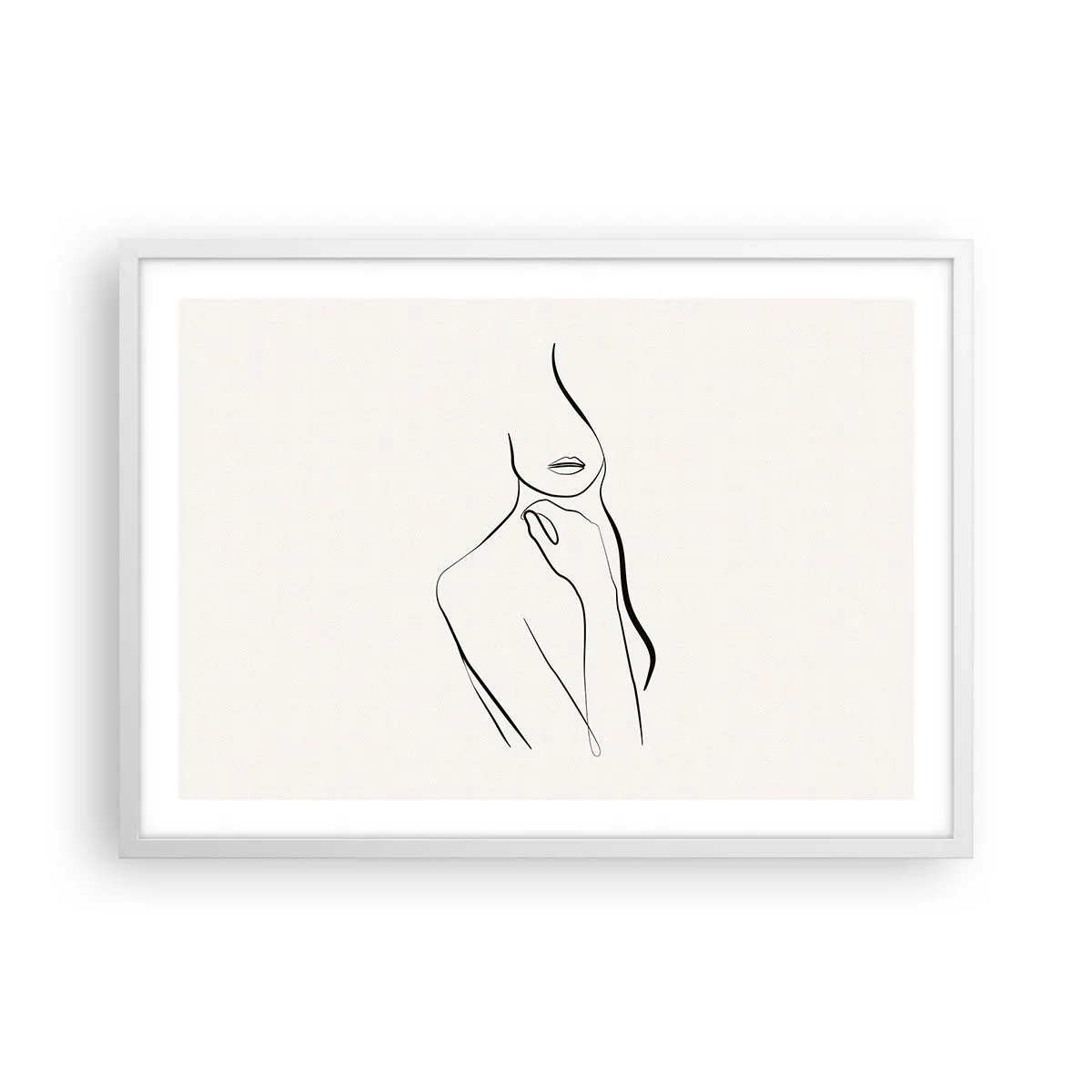 Poster in einem weißen Rahmen - Eine Welle der Melancholie - 70x50 cm