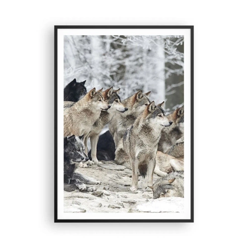 Poster in einem schwarzem Rahmen - Familie und Freunde - 70x100 cm