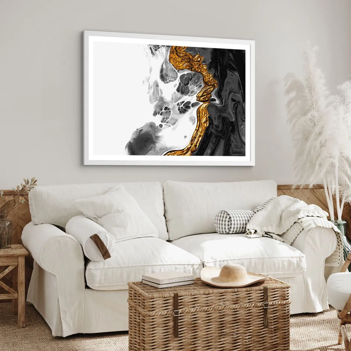 Poster in einem weißen Rahmen - Organische Komposition - 50x40 cm