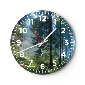 Wanduhr - Glasuhr - Strahlend am Morgen - 40x40 cm