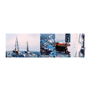 Fototapetenmuster Standard Eco - Bruderschaft des Windes - Segelboote, Landschaft, Strand - 100x30 cm