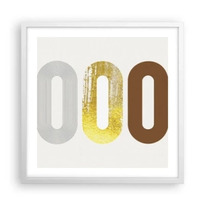 Poster in einem weißen Rahmen - Oooh! - 50x50 cm