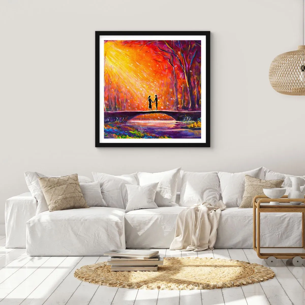 Poster in einem schwarzem Rahmen - Der Himmel liebt sie auch - 60x60 cm