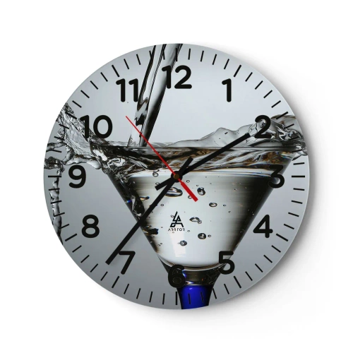 Wanduhr - Glasuhr - Am Rand der Tasse - 30x30 cm