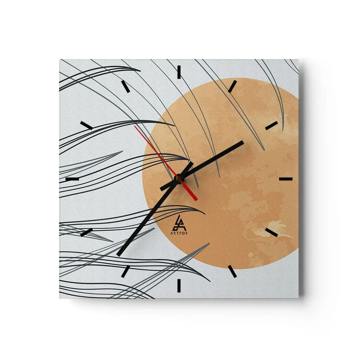 Wanduhr - Glasuhr - Immer der Sonne entgegen - 40x40 cm