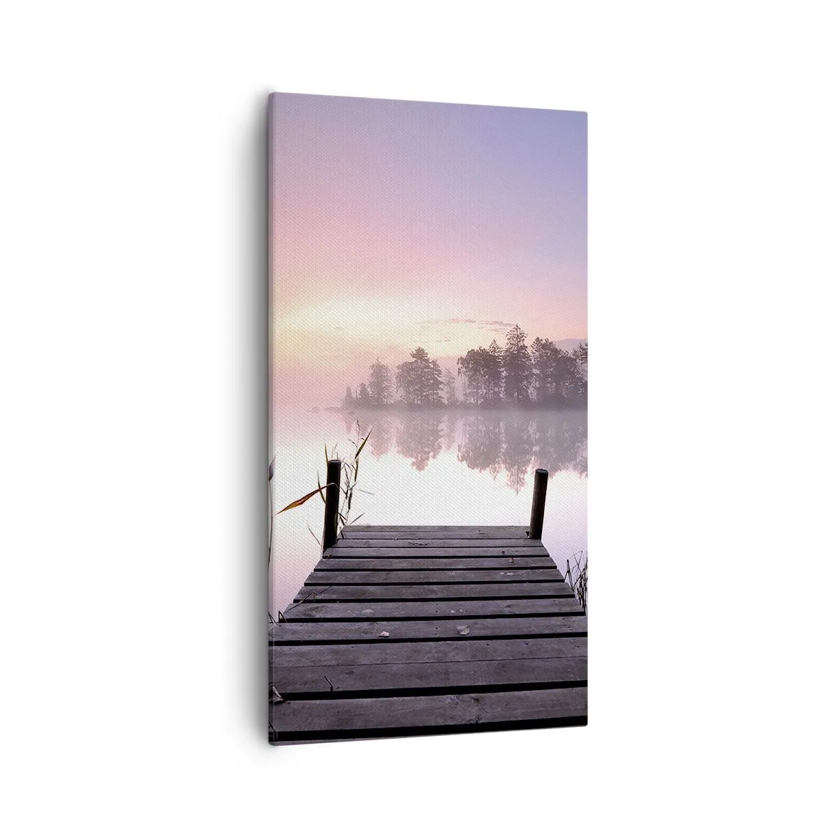 Bild auf Leinwand - Leinwandbild - Aus dem lila Nebel ... - 55x100 cm