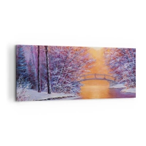 Bild auf Leinwand - Leinwandbild - Treffen wir uns hier - 100x40 cm