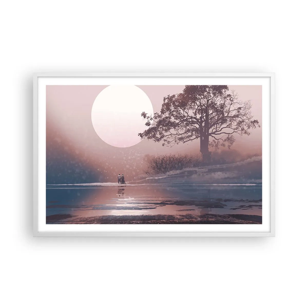 Poster in einem weißen Rahmen - Wunder der Nacht - 91x61 cm