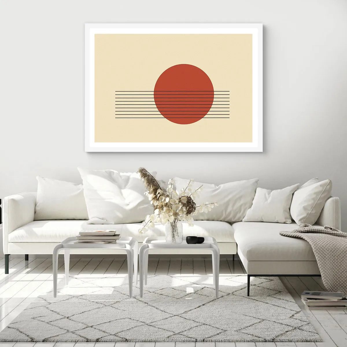 Poster in einem weißen Rahmen - Immer wieder und weiter - 70x50 cm