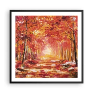 Poster in einem schwarzem Rahmen - Kupferwald - 60x60 cm