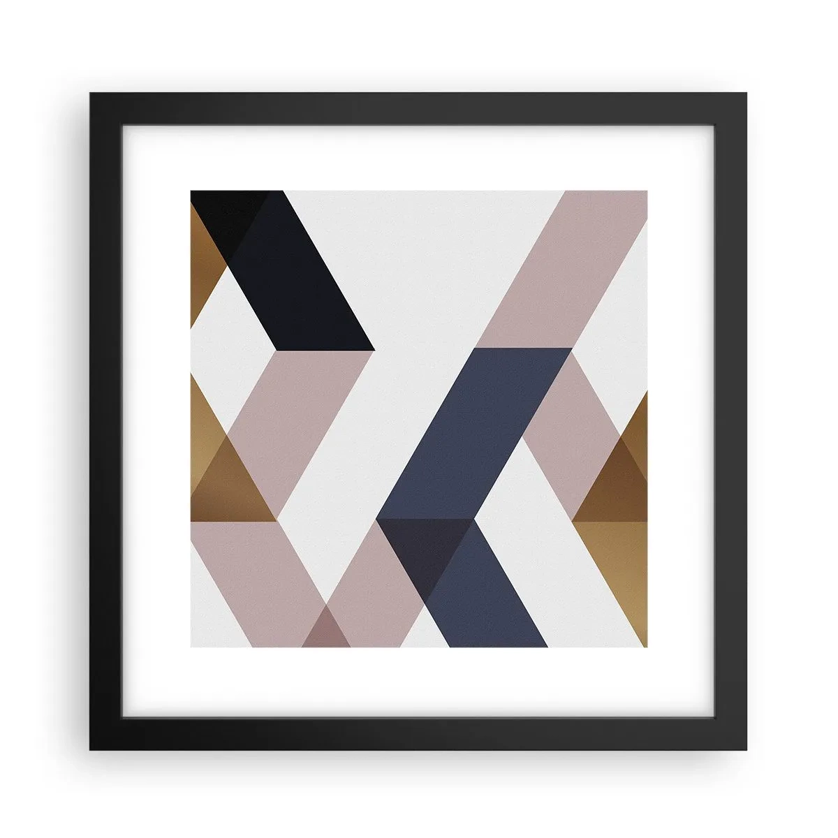 Poster in einem schwarzem Rahmen - Ebenen und Winkel - 30x30 cm