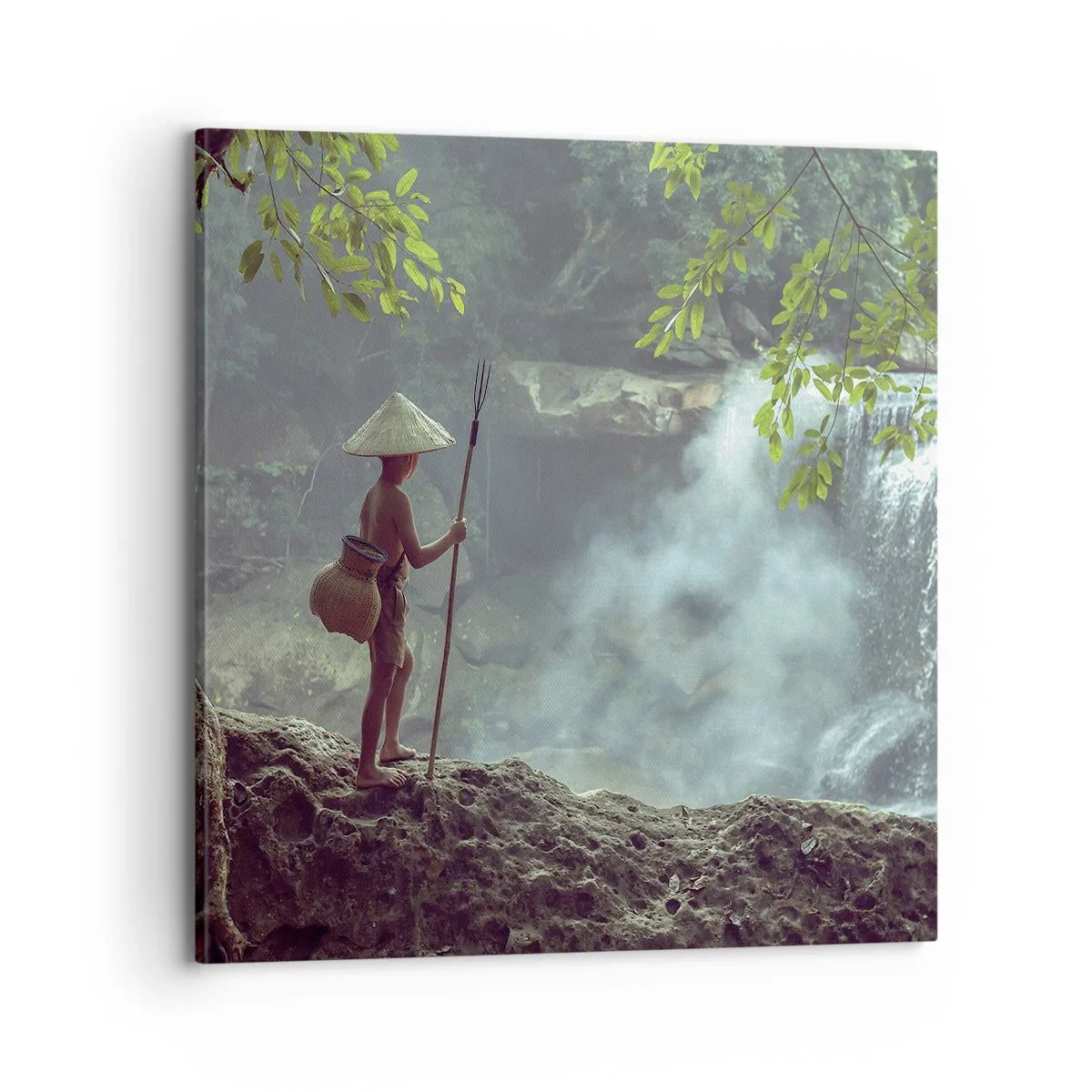 Bild auf Leinwand - Leinwandbild - Befreundet mit der Natur - 70x70 cm