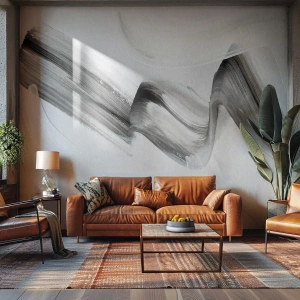 Fototapete Premium Canvas - Lässig zum Spaß - Minimalismus, Abstraktion, Bürste - 300x210 cm