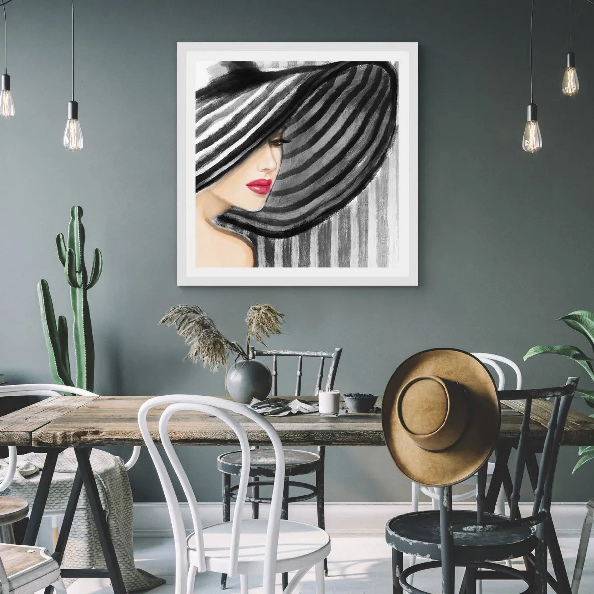 Poster in einem weißen Rahmen - Wo soll ich dich finden? - 60x60 cm