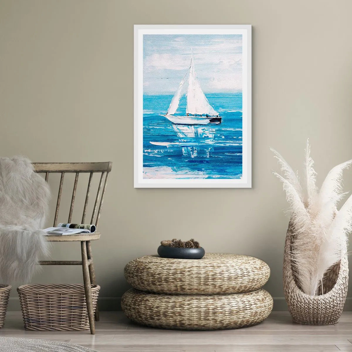 Poster in einem weißen Rahmen - Mit Freund an der Seite - 70x100 cm