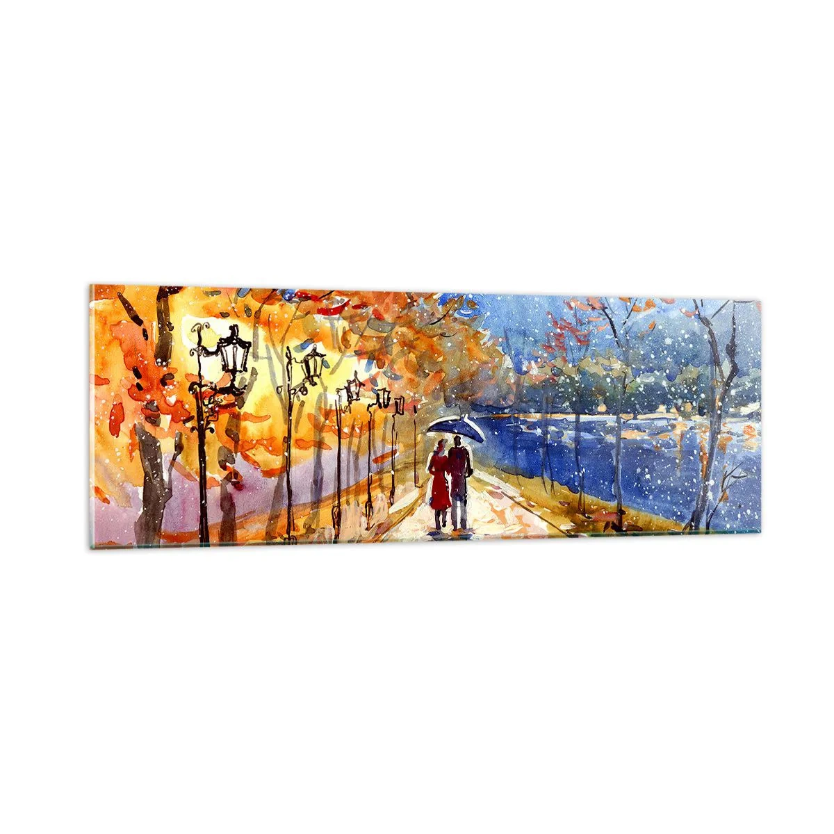 Glasbild - Bild auf glas - Gemeinsam bis an die Grenze der Zeit - 90x30 cm