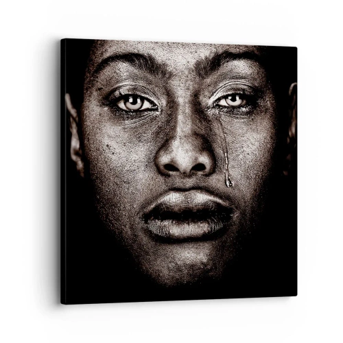 Bild auf Leinwand - Leinwandbild - Eine Träne - 30x30 cm