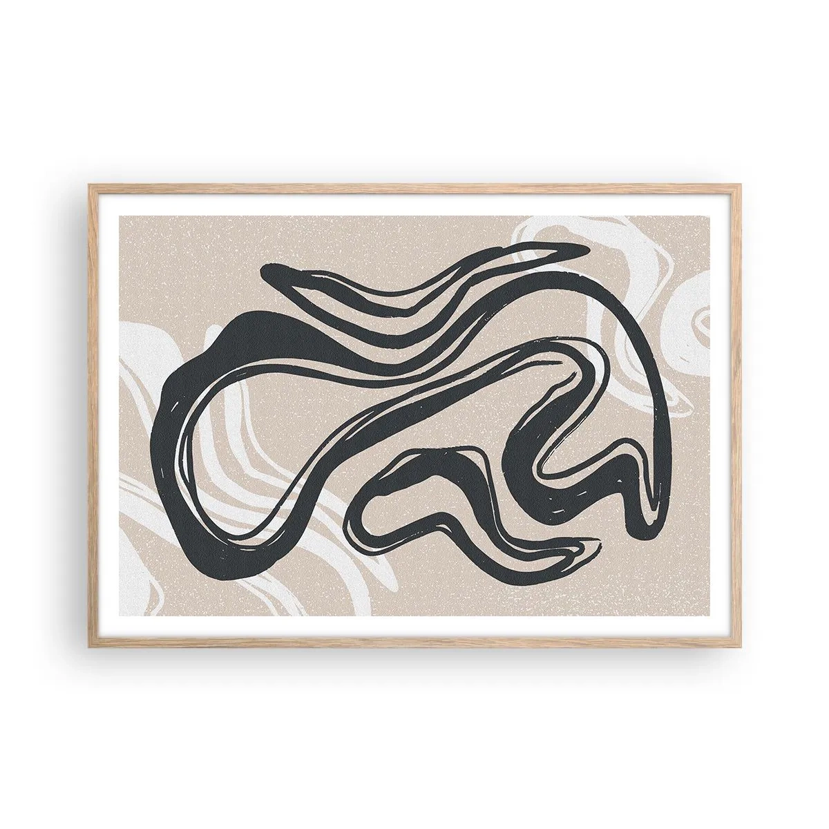 Poster in einem Rahmen aus heller Eiche - Vervielfachter Ausdruck - 100x70 cm