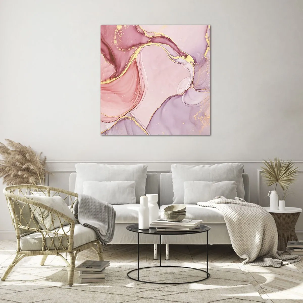 Glasbild - Bild auf glas - Eine Liebkosung der Farben - 70x70 cm