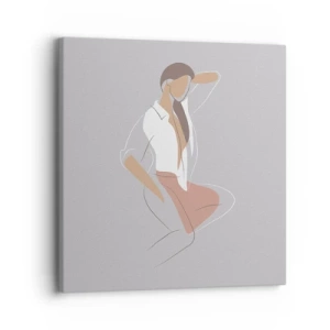 Bild auf Leinwand - Leinwandbild - Umriss der Anmut - 30x30 cm
