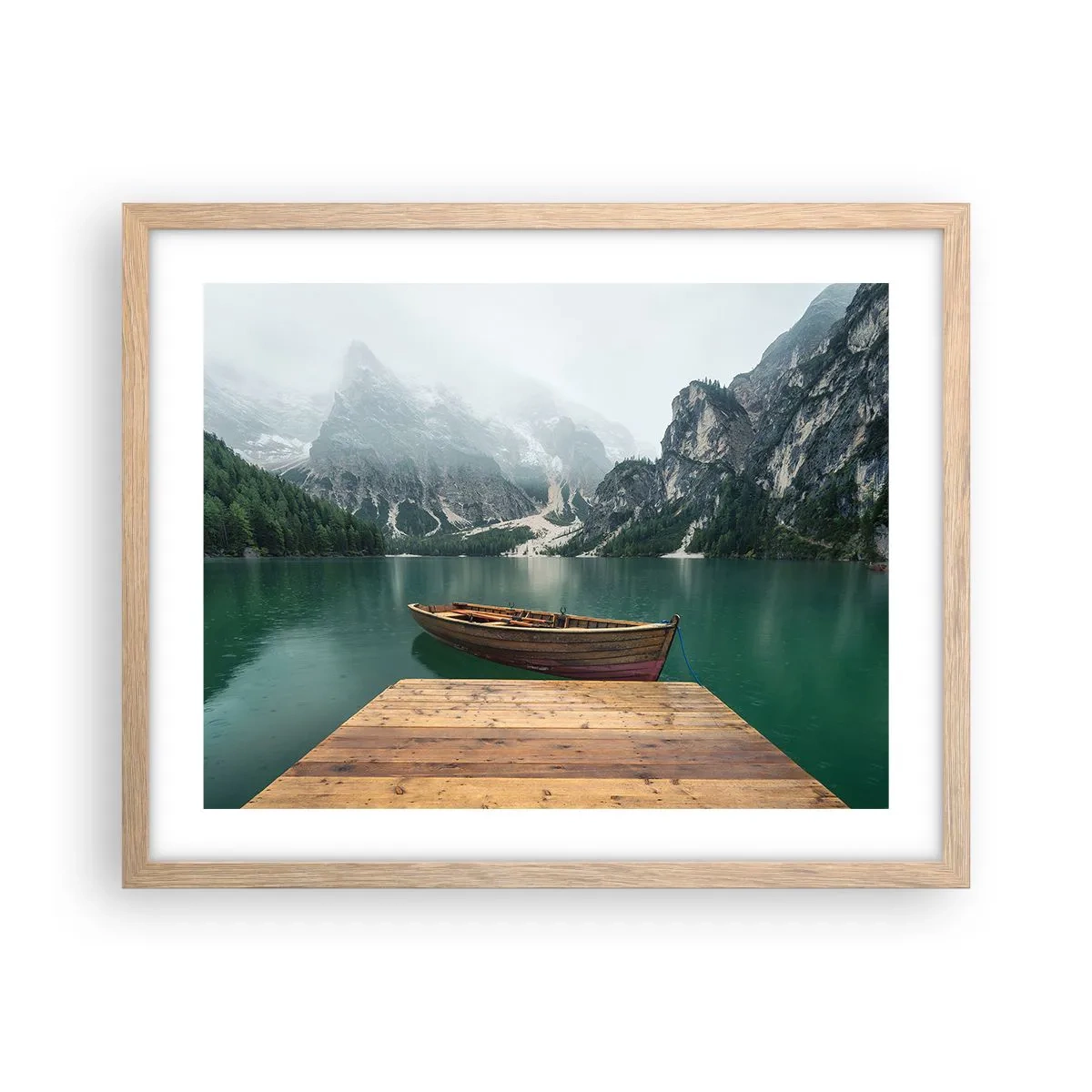 Poster in einem Rahmen aus heller Eiche - Und die stolzen Felsen der Stirn - 50x40 cm