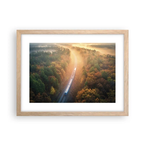 Poster in einem Rahmen aus heller Eiche - Herbstreise - 40x30 cm