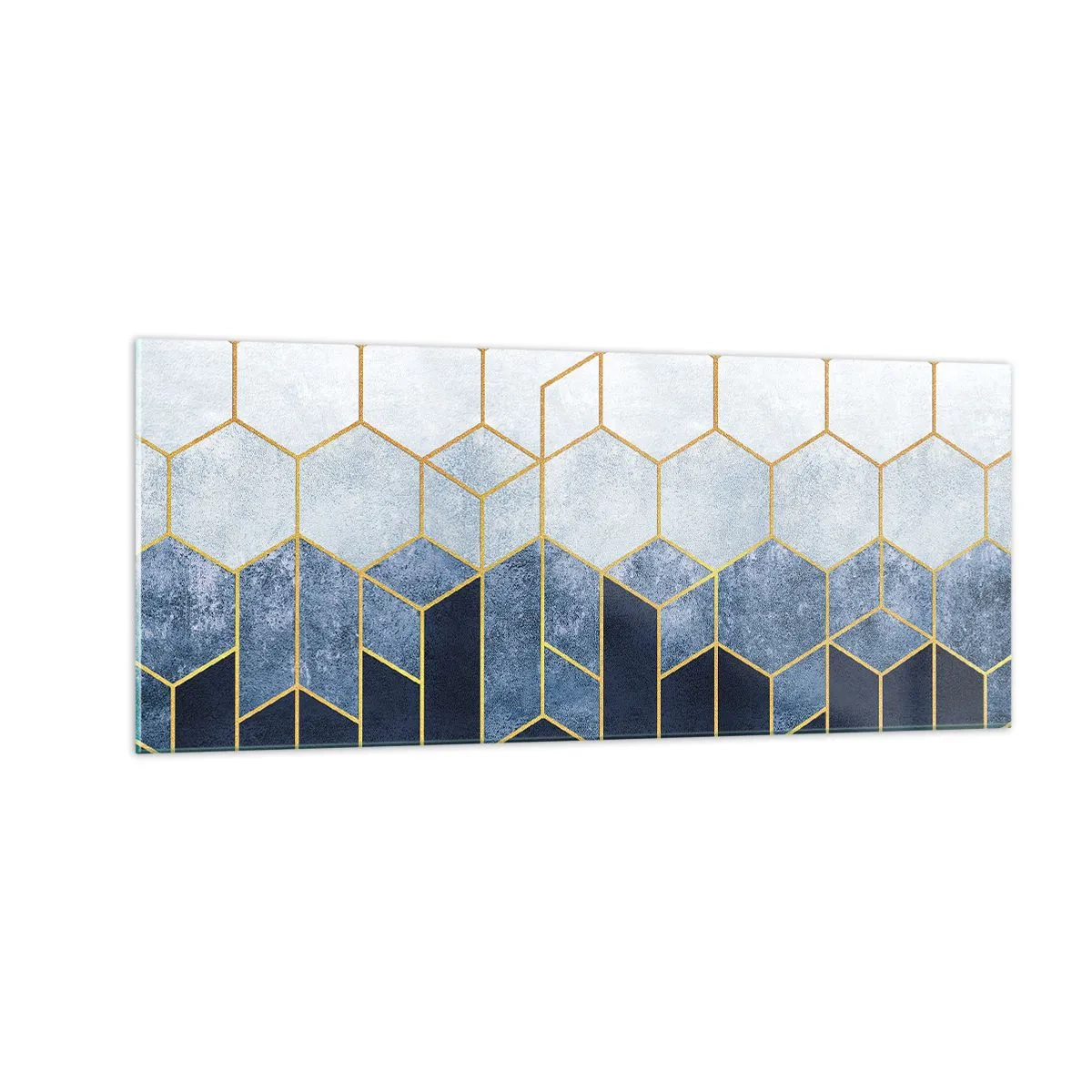 Glasbild - Bild auf glas - Komposition im synkopischen Rhythmus - 100x40 cm