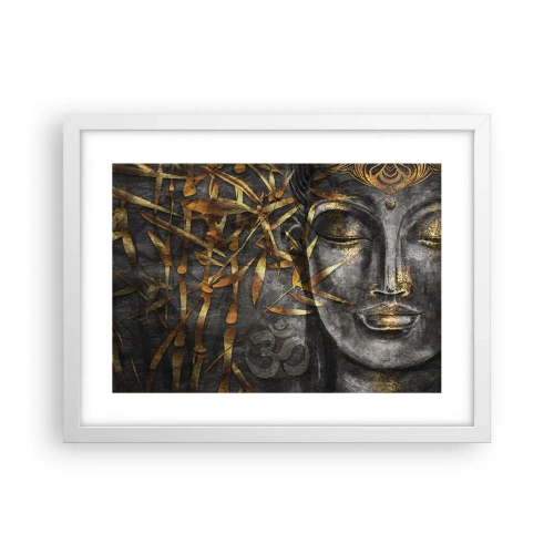 Poster in einem weißen Rahmen - Fühle den Frieden - 40x30 cm
