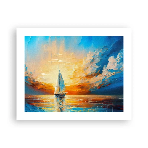 Poster - In Gold segeln - 50x40 cm
