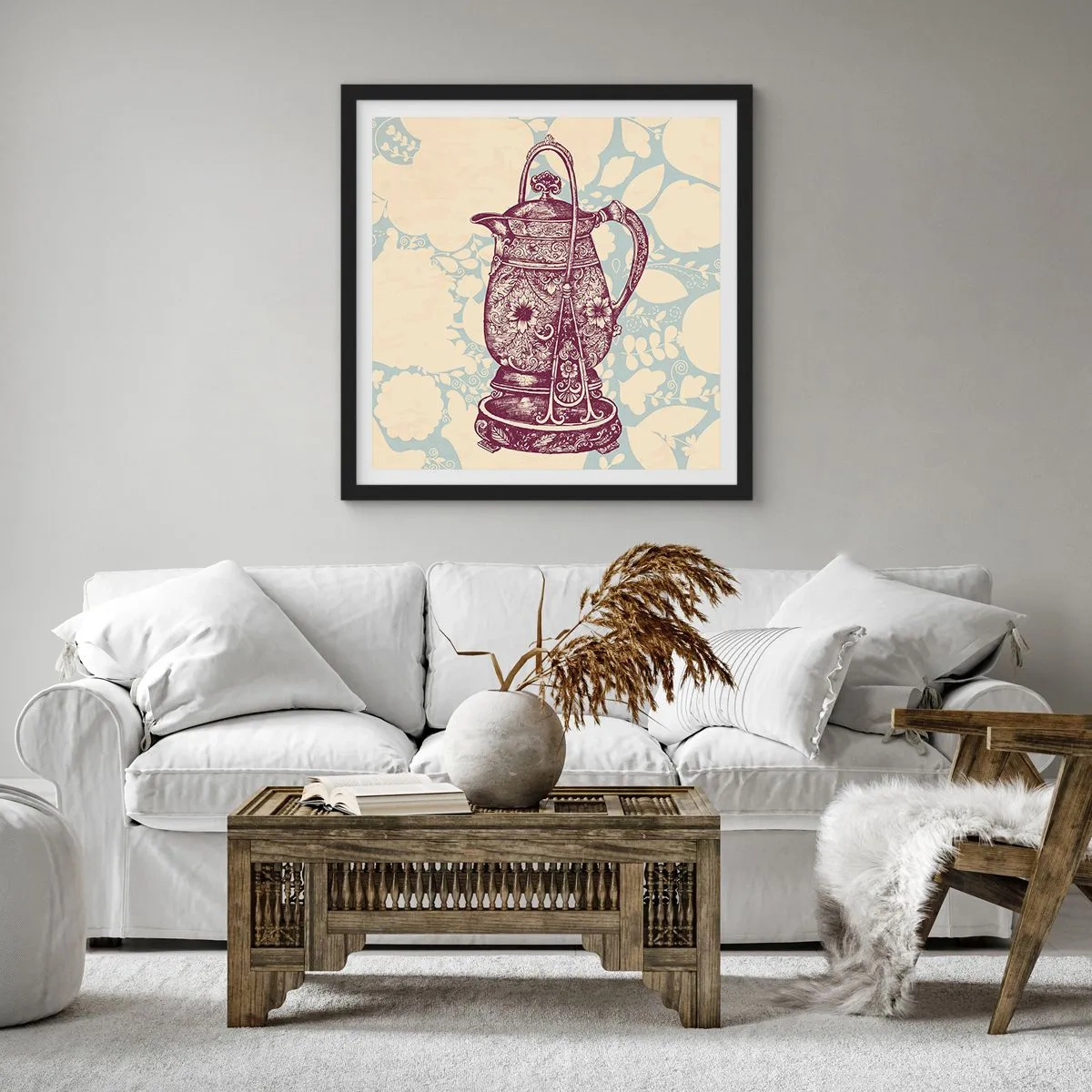 Poster in einem schwarzem Rahmen - Schönheit des Alltags - 40x40 cm