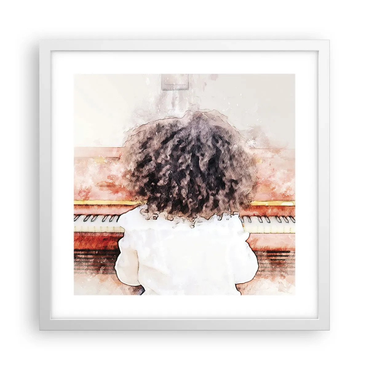 Poster in einem weißen Rahmen - In der neuen Welt - 40x40 cm