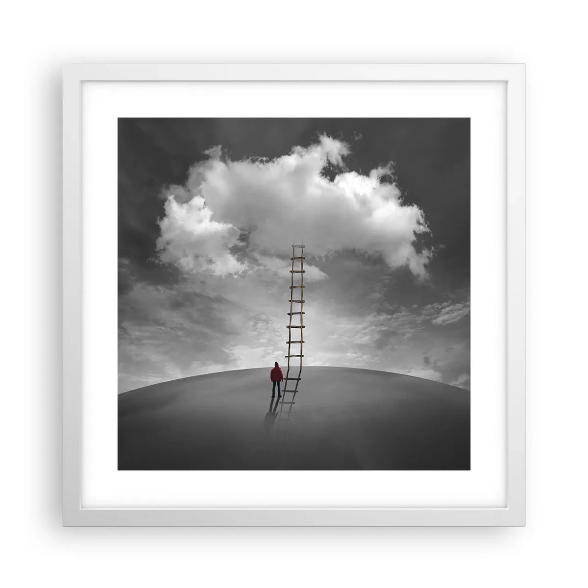 Poster in einem weißen Rahmen - Alles ist möglich - 40x40 cm