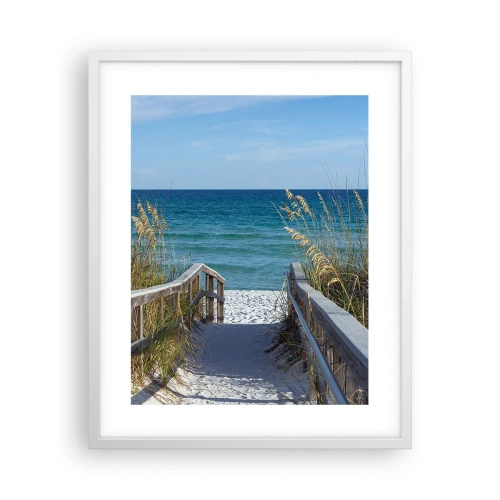 Poster in einem weißen Rahmen - In der Sonne, im Wind - 40x50 cm