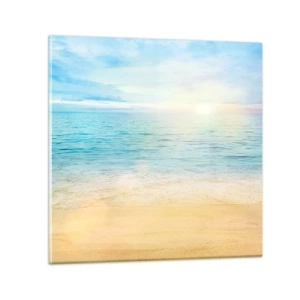 Glasbild - Bild auf glas - Großes Blau - 70x70 cm