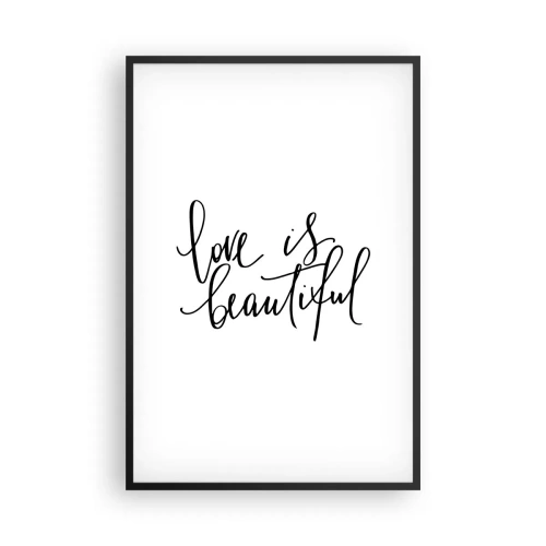 Poster in einem schwarzem Rahmen - Lies und wiederhol - 61x91 cm