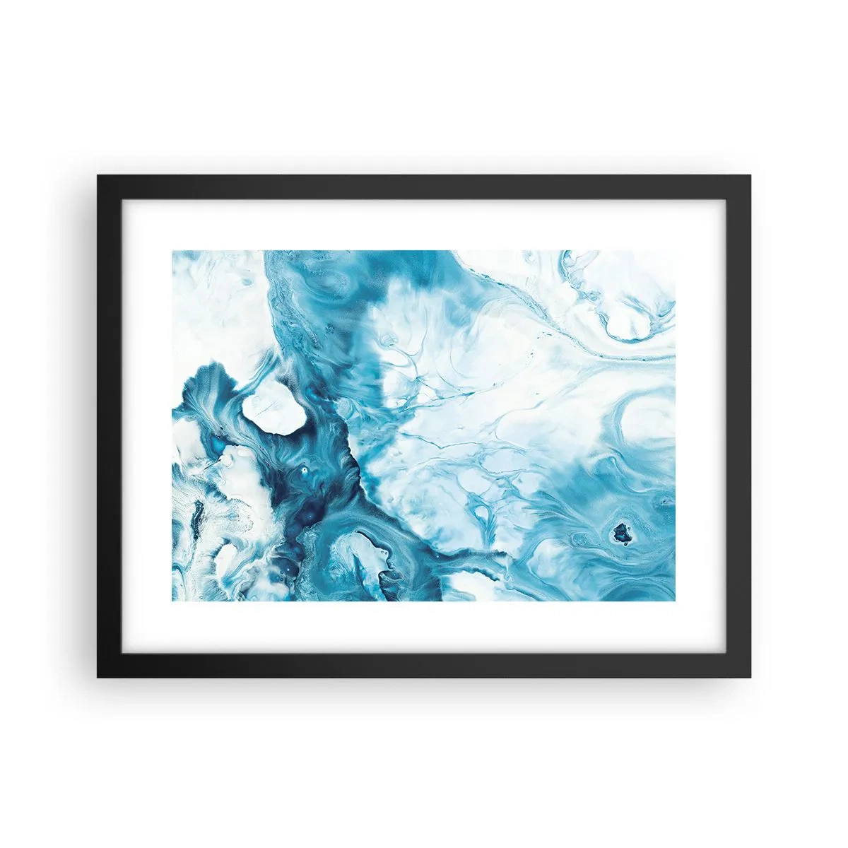 Poster in einem schwarzem Rahmen - Blaues Konzert - 40x30 cm