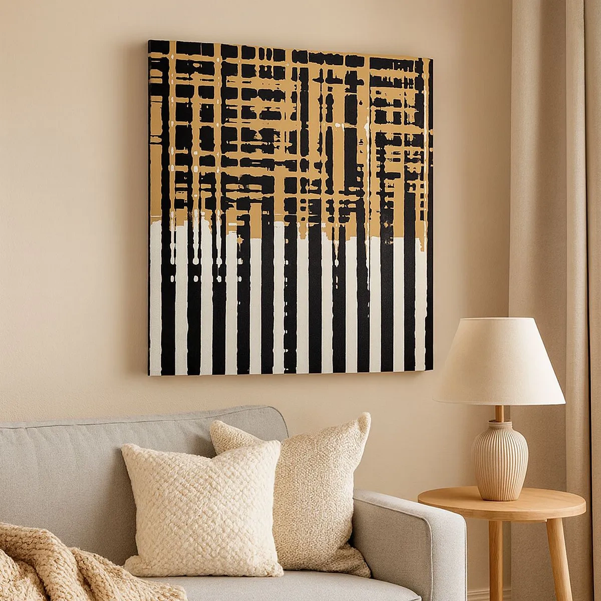 Bild auf Leinwand - Leinwandbild - Architektonische Abstraktion - 30x30 cm