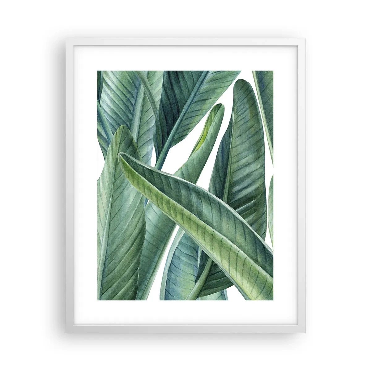 Poster in einem weißen Rahmen - An und für sich Grün - 40x50 cm
